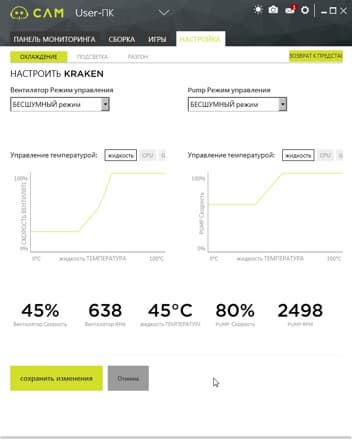 NZXT Kraken X42, Cam
