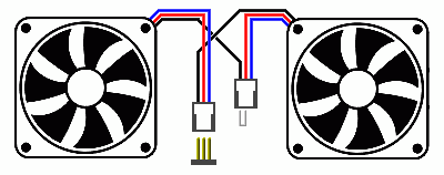 Схема последовательного включения двух вентиляторов