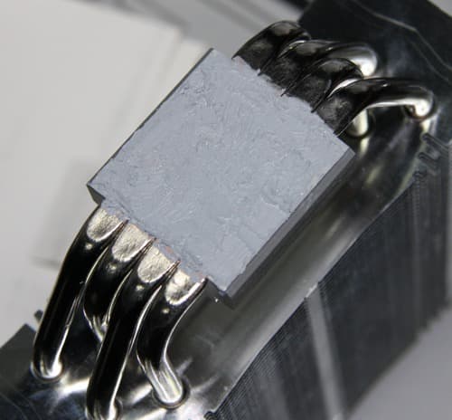 Thermaltake Riing Silent 12, распределение термопасты