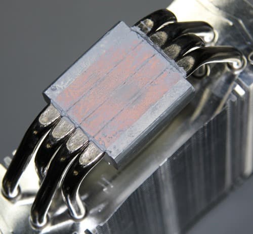 Thermaltake Riing Silent 12, распределение термопасты