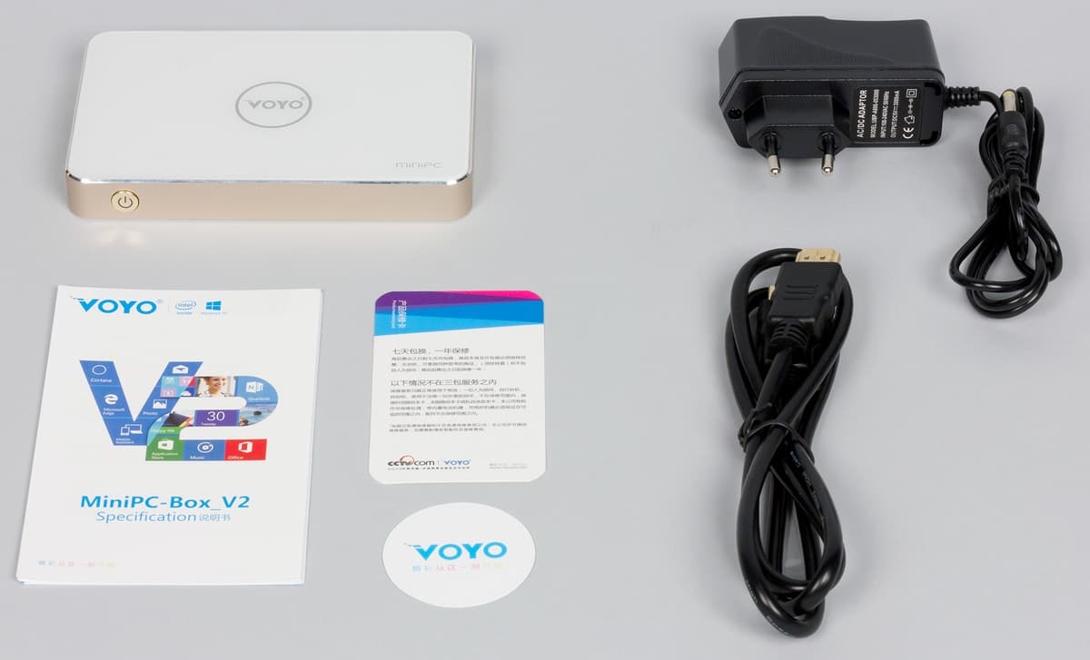 Комплект поставки Voyo MiniPC V2