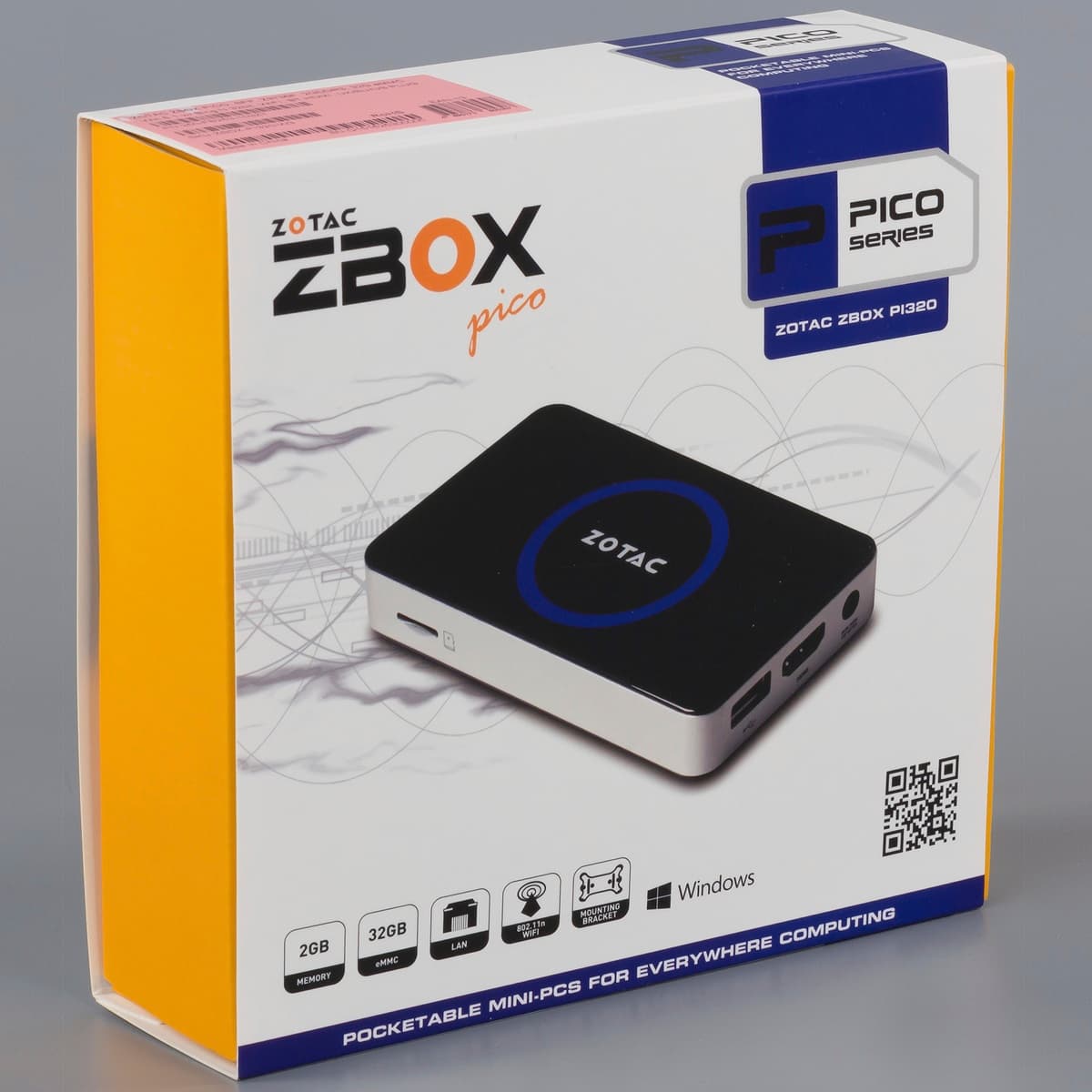Упаковка Zotac ZBox PI320