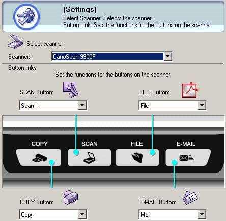 CanoScan Toolbox Settings