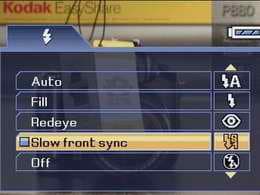 Kodak EasyShare P880, меню