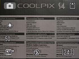 Nikon COOLPIX S4, Меню