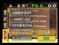 Olympus CAMEDIA C-5060 Меню