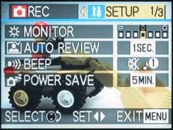 Меню Panasonic DMC-LC1