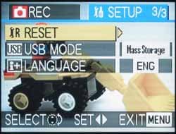 Меню Panasonic DMC-LC1