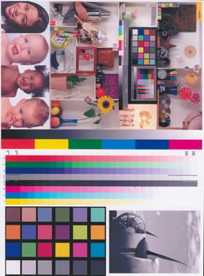 Составная мишень для оценки точности цветопередачи