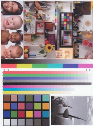 Составная мишень для оценки точности цветопередачи