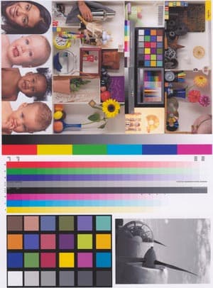 Составная мишень для оценки точности цветопередачи 