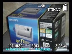 Sony Cyber-shot DSC T1 Menu