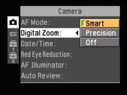 Sony Cyber-shot DSC T1 Menu