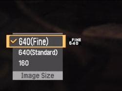 Sony Cyber-shot DSC T1 Menu