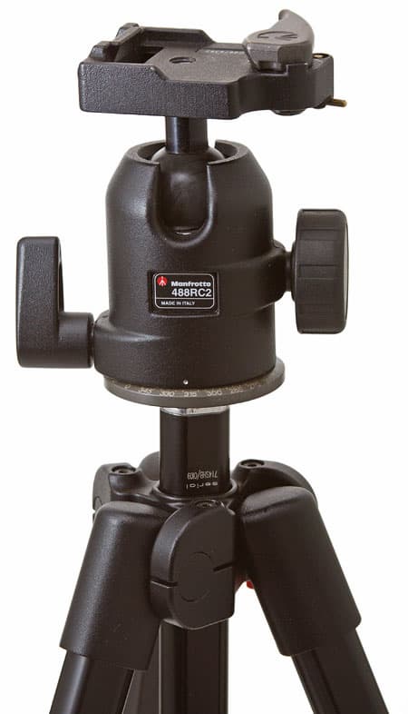 Manfrotto digi 714SHB и штативная головка Manfrotto 488RC2