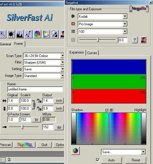 SilverFastAi negativ