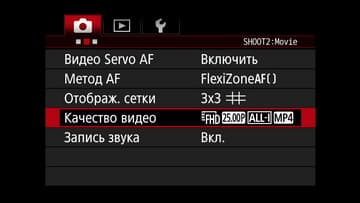 Видеосъемка фотоаппаратом Canon EOS 7D Mark II