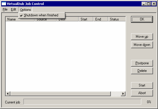 VirtualDub - Job Control