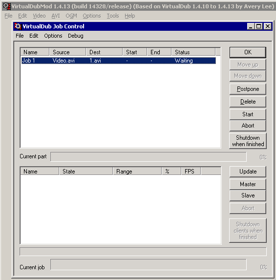 VirtualDubMod - Job control