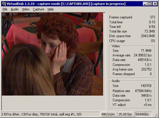 VirtualDub - режим захвата видео