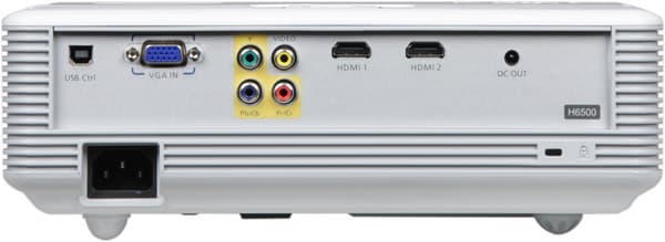 Проектор Acer H6500, задняя поверхность