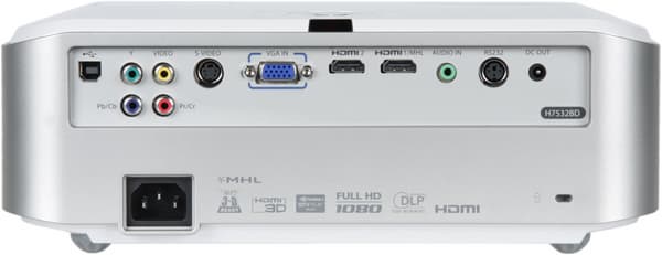 Проектор Acer H7532BD, задняя поверхность