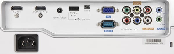 Проектор BenQ W1070+, интерфейсы