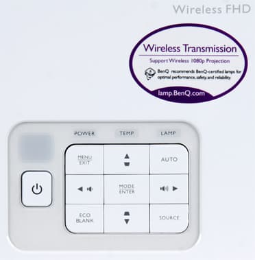 Проектор BenQ W1500, контрольная панель