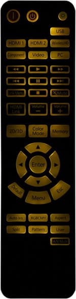 Проектор Epson EH-TW5900, подсветка пульта ДУ