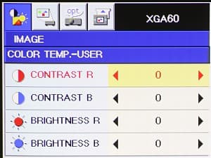 Menu-USER COLOR TEMP.