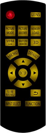 Проектор Panasonic PT-AE7000EA, подсветка пульта ДУ