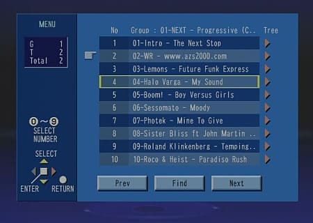 WMA/MP3 navigation, group