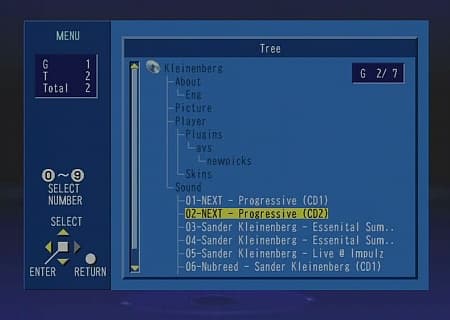 WMA/MP3 navigation, tree