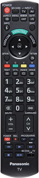 Remote control — Panasonic Viera TX-LR42D25