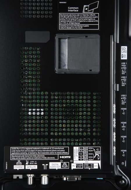 ЖК-телевизор Panasonic VIERA TX-LR42DT50, разъемы