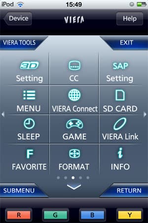 Приложение iOS для VIERA Connect