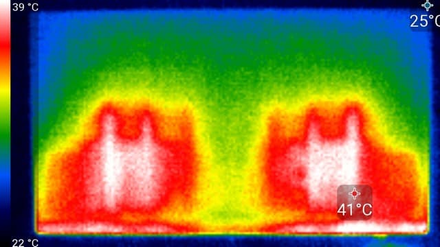 ЖК-телевизор Samsung UE55KS8000U. Нагрев спереди