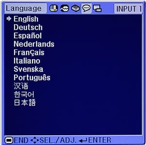Language Menu