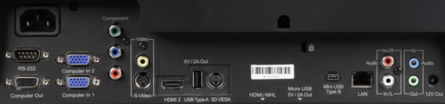 DLP-проектор ViewSonic LS830, разъемы