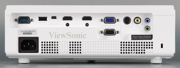 DLP-проектор ViewSonic PJD7822HDL, вид сзади