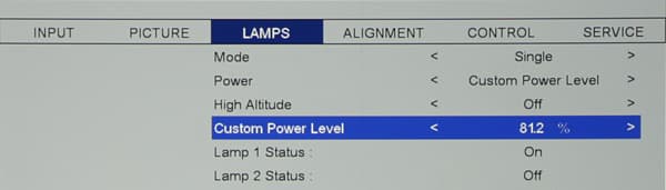 Проектор Vivitek D8800, меню