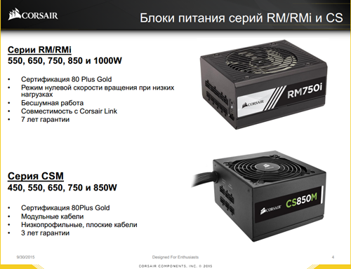 технология Corsair Link, скорость вращения