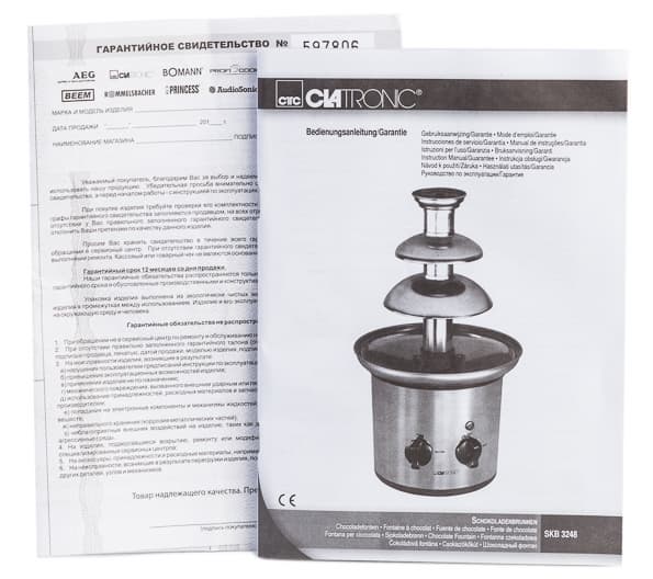 Шоколадный фонтан Clatronic SKB 3248