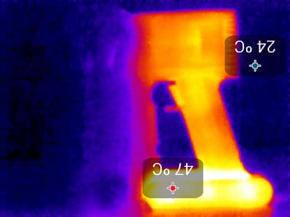 Пылесос Dyson DC62 Animalpro, термоснимок