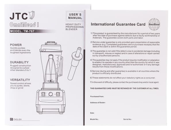 Профессиональный блендер JTC TM-767 OmniBlend I
