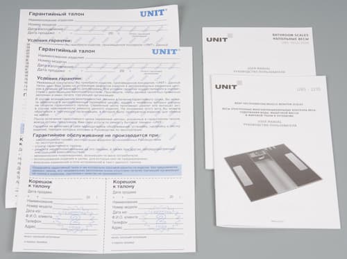 Напольные весы Unit UBS-2210 и UBS-2056. Документация