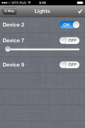 Программное обеспечение Z-Way для iOS