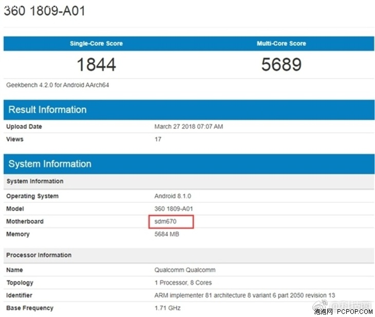 Новый смартфон 360 Mobiles оснащен SoC Snapdragon 670