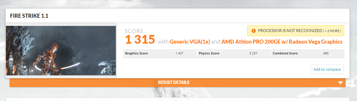 Графический процессор в APU AMD Athlon 200GE имеет производительность на уровне GPU в Core i7-8700K