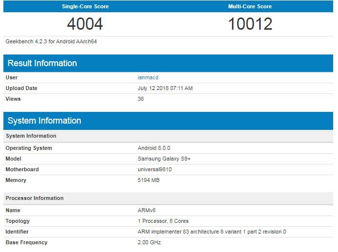 SoC Exynos 9810 почти сравнялась по производительности с Apple A12 